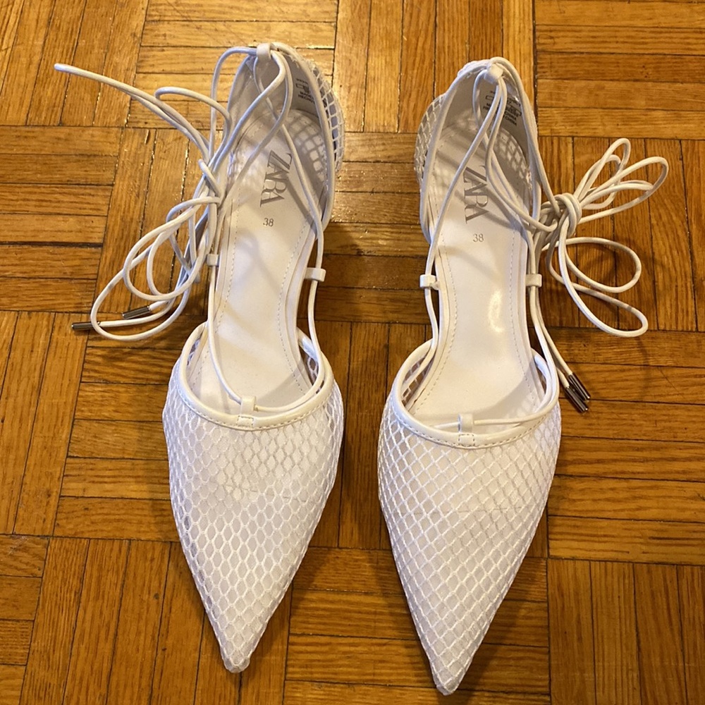 Unique Zara Mesh Style Gladiator Heel